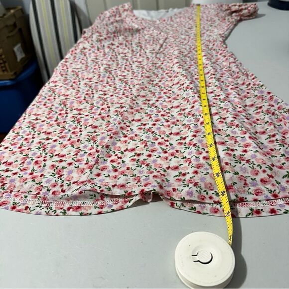 Siren Lily floral, print flowing, stretchy, V-neck dress Size L - Picture 7 of 11